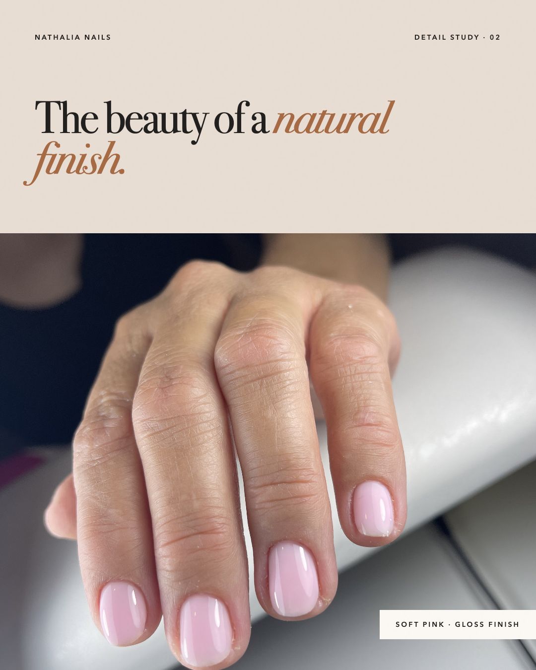 Natural glossy finish editorial