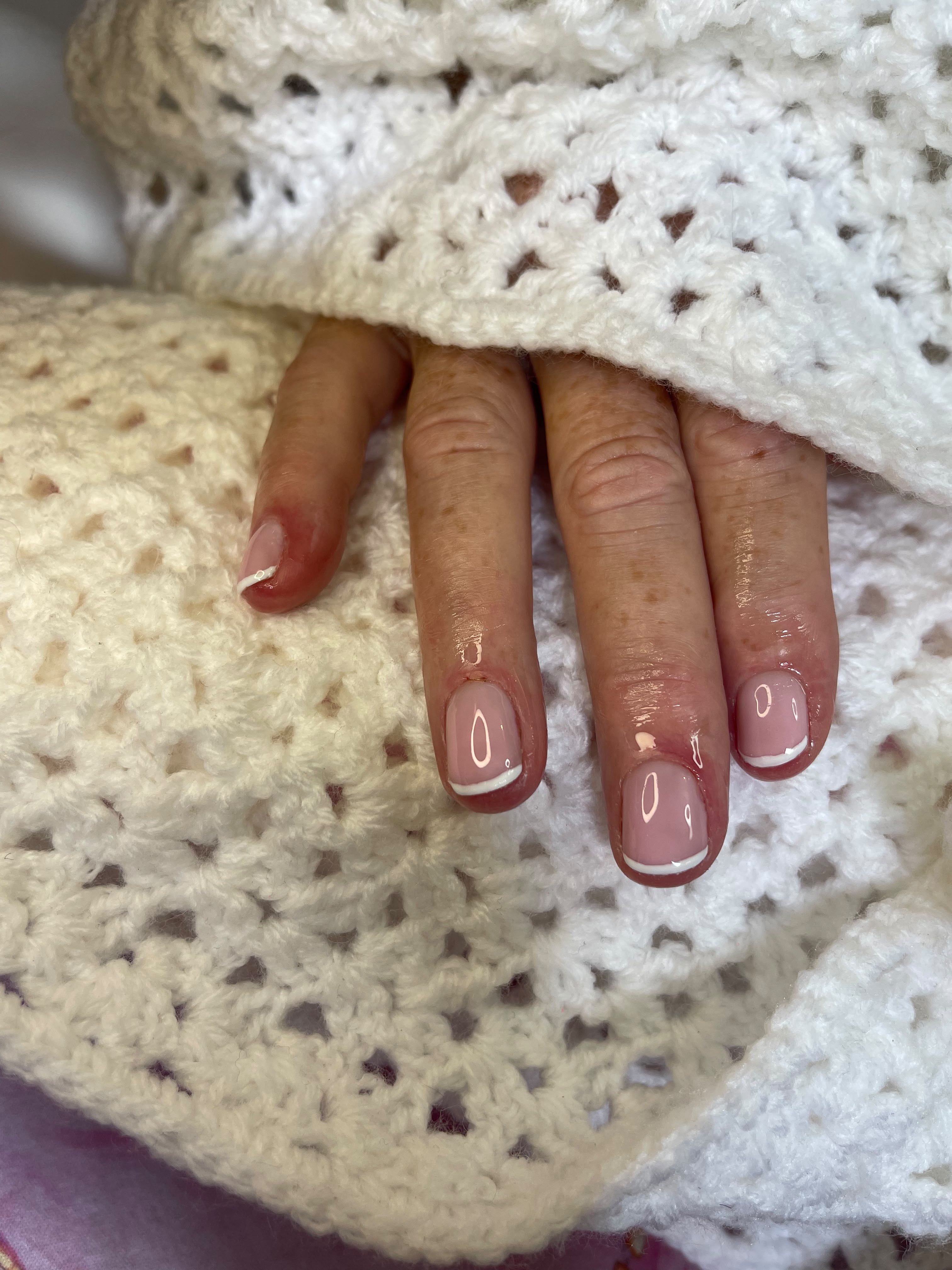 French on Crochet manicure by Nathalia